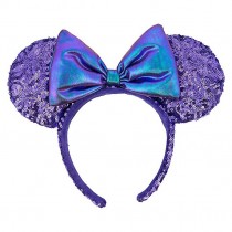 Disneyland Paris Serre-tête oreilles de Minnie Mouse violet avec sequins Disney Soldes Halloween-20