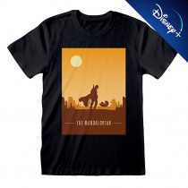 T-shirt poster The Mandalorian retro pour adultes, Star Wars Disney Soldes Vêtements-20