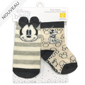 Disney Store Lot de 2 paires de chaussettes Mickey pour bÉbÉ Disney Soldes Guide Cadeau BÉbÉ