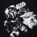 T-shirt The Mandalorian noir et blanc pour adultes, Star Wars Disney Soldes Vêtements - 1